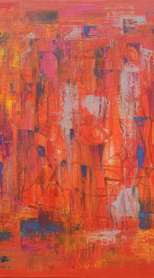 Petroglyph (60X80cm oil/canvas, ready to hang) by Seiran Gassparian