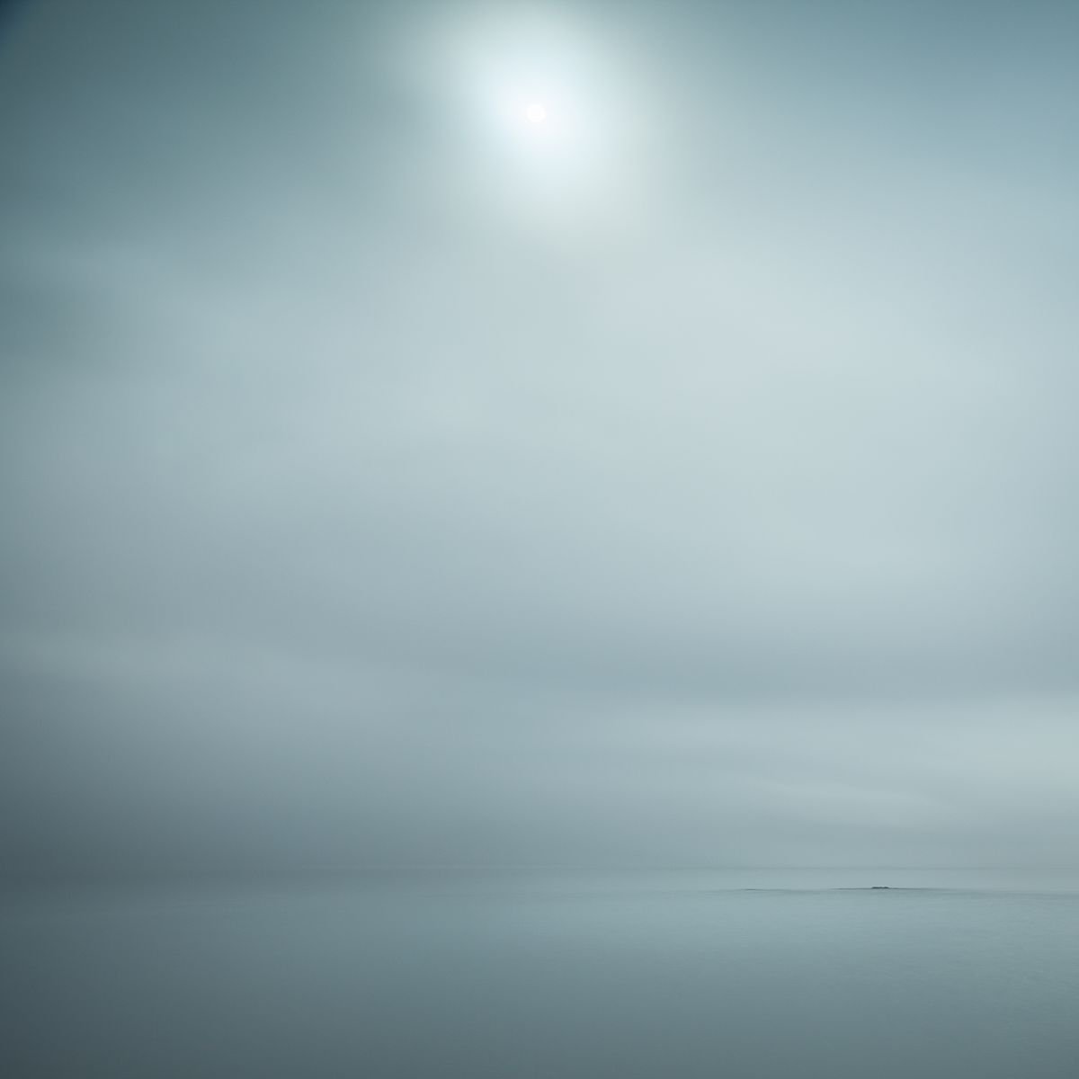 Sea Mist II - Teal abstract seascape by Lynne Douglas