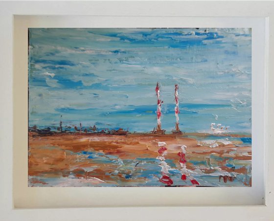 Poolbeg Morning- -Dublin skyline