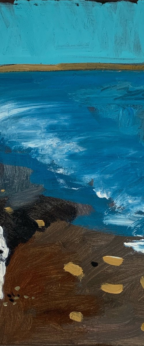 French Riviera. Dog and the Sea by Natalia Matveeva