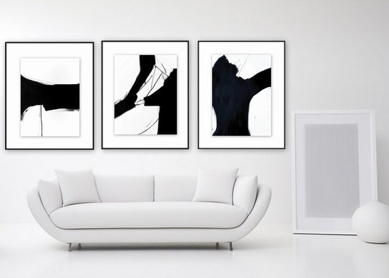 Abstract artwork. Set of 3.