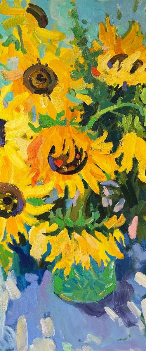 sunflowers by Yuliia Pastukhova