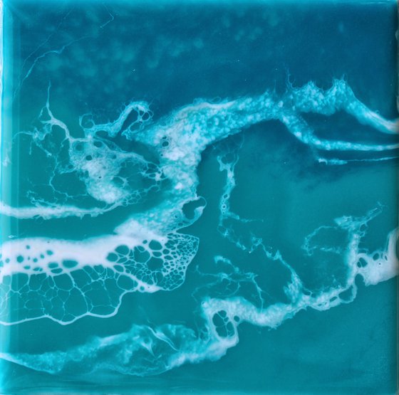 Mini diptych "Blue lagoon"