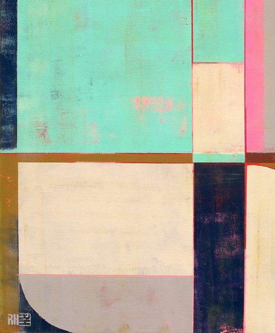 Circle in Circle Mint Square