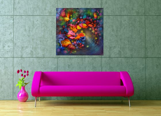 "Evening Flower Dance" Large Painting