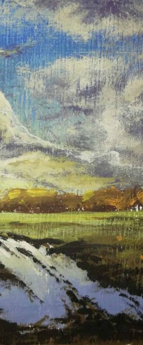 After the rain Acrylic on panel 15x15cm by Eugene Gorbachenko