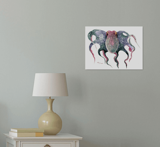 Octopus, Deep green, Purple and Pink Shades