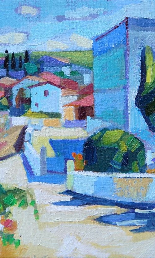 Mediterranean coast / 16.2  x  11.1 cm by Maja Đokić Mihajlović