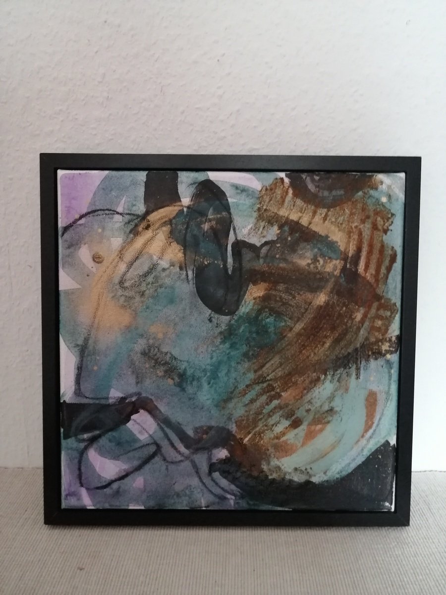 Abstract Painting By Olga David, 14 X 14", Network 1, Original Artwork