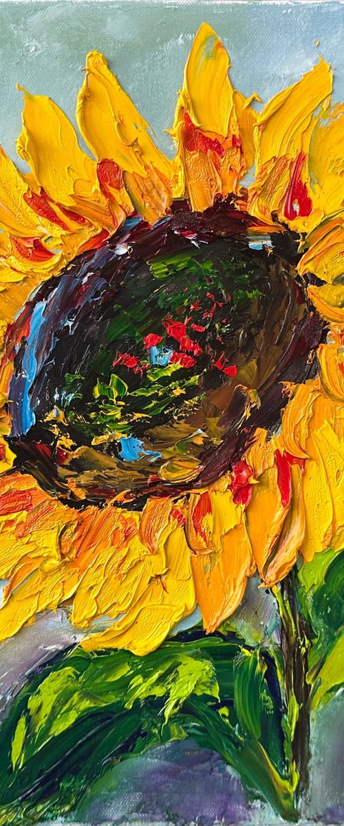 One Sunflower by Oksana Fedorova