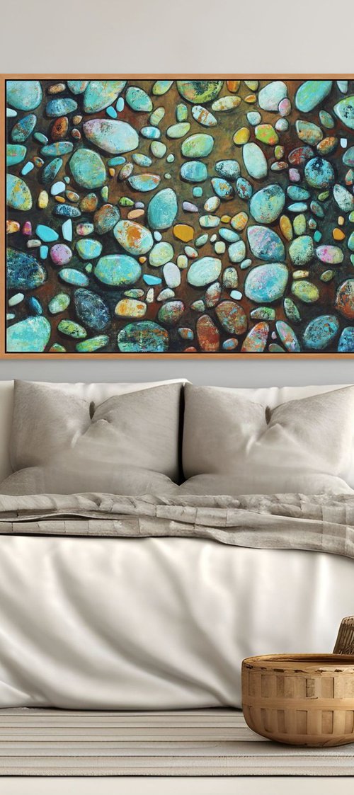 Sun Soaked Beach Rocks by Sage Mountain Studio