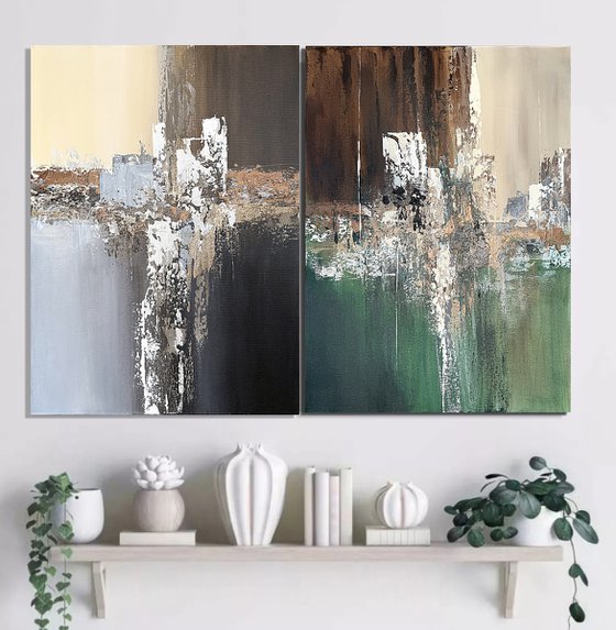 Earthbound Reflections. Neutral Green set