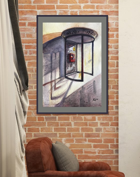 Telephone booth. Call-box