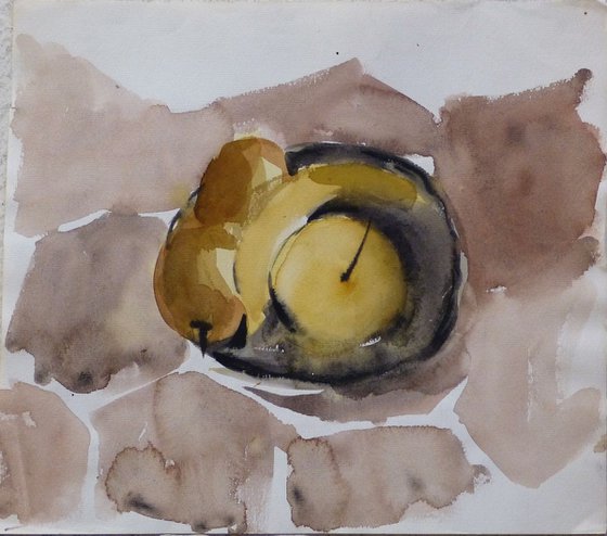 Still Life with Pears and Bananas, 33x29 cm