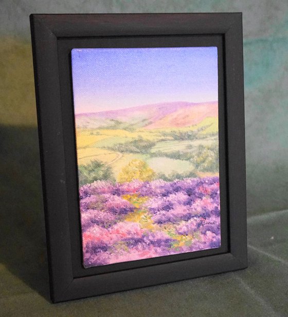 SALE £20 Miniature Westerdale #3 Oil on Board 5x7 framed