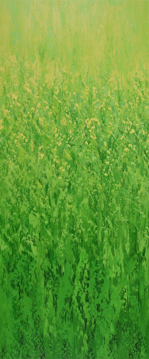 Sunshine Greens - Color Field by Suzanne Vaughan