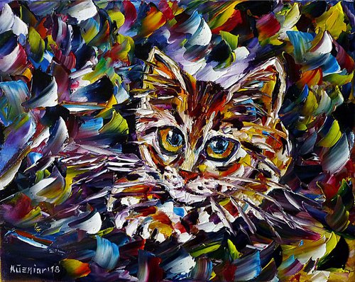 Baby cat II by Mirek Kuzniar
