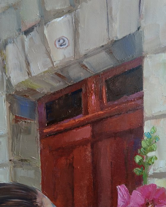 House N2 (50x40cm, oil painting, impressionistic, ready to hang)