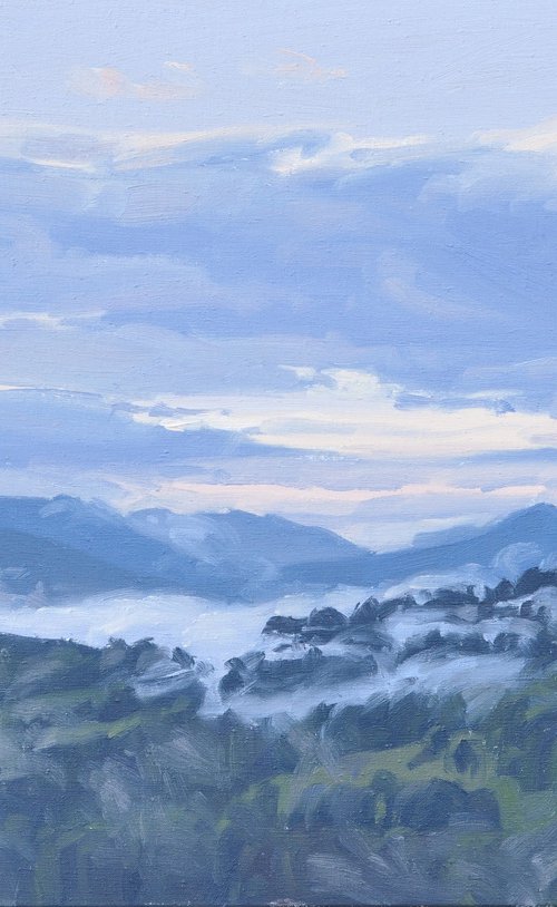 June 22, Morning Mists over the Mountains by ANNE BAUDEQUIN