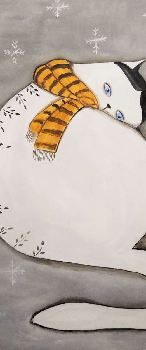 The cat in the winter by Silvia Beneforti