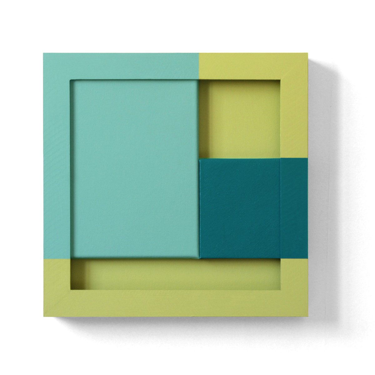 Geometric Abstract Acrylic Painting By Martin Singer, 13 X 13", C3T-17, Original Artwork