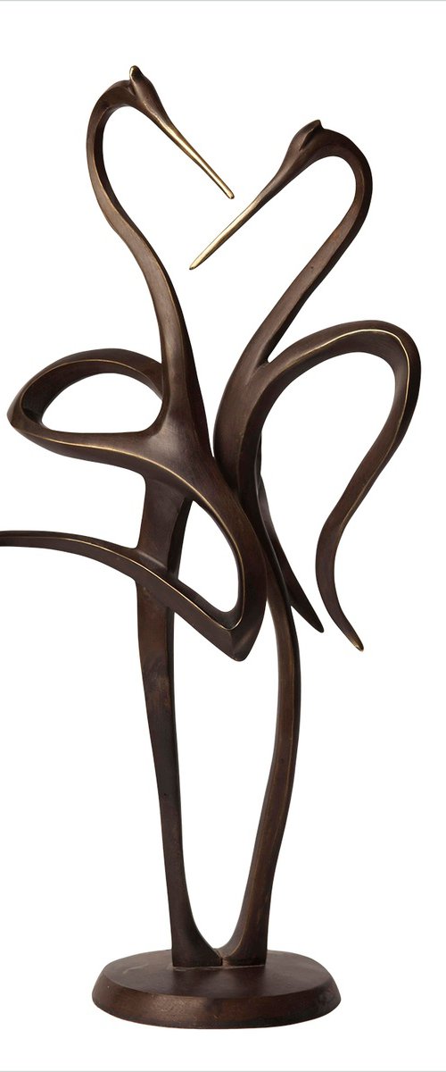 Storks Art Deco Bronze Sculpture by Veaceslav Jiglitski