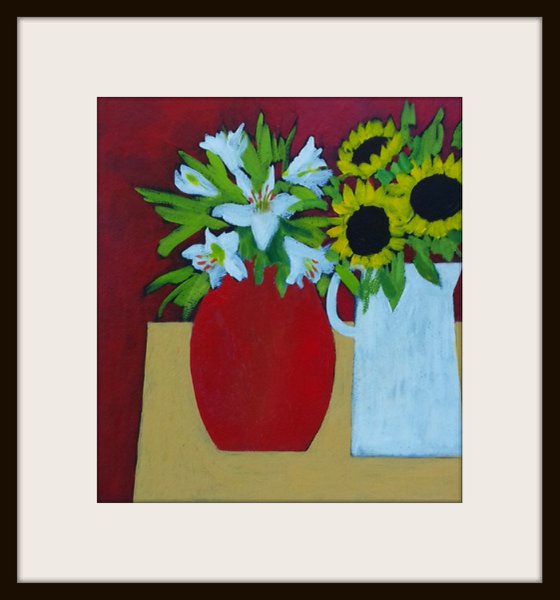 Sunflowers and Lilies III