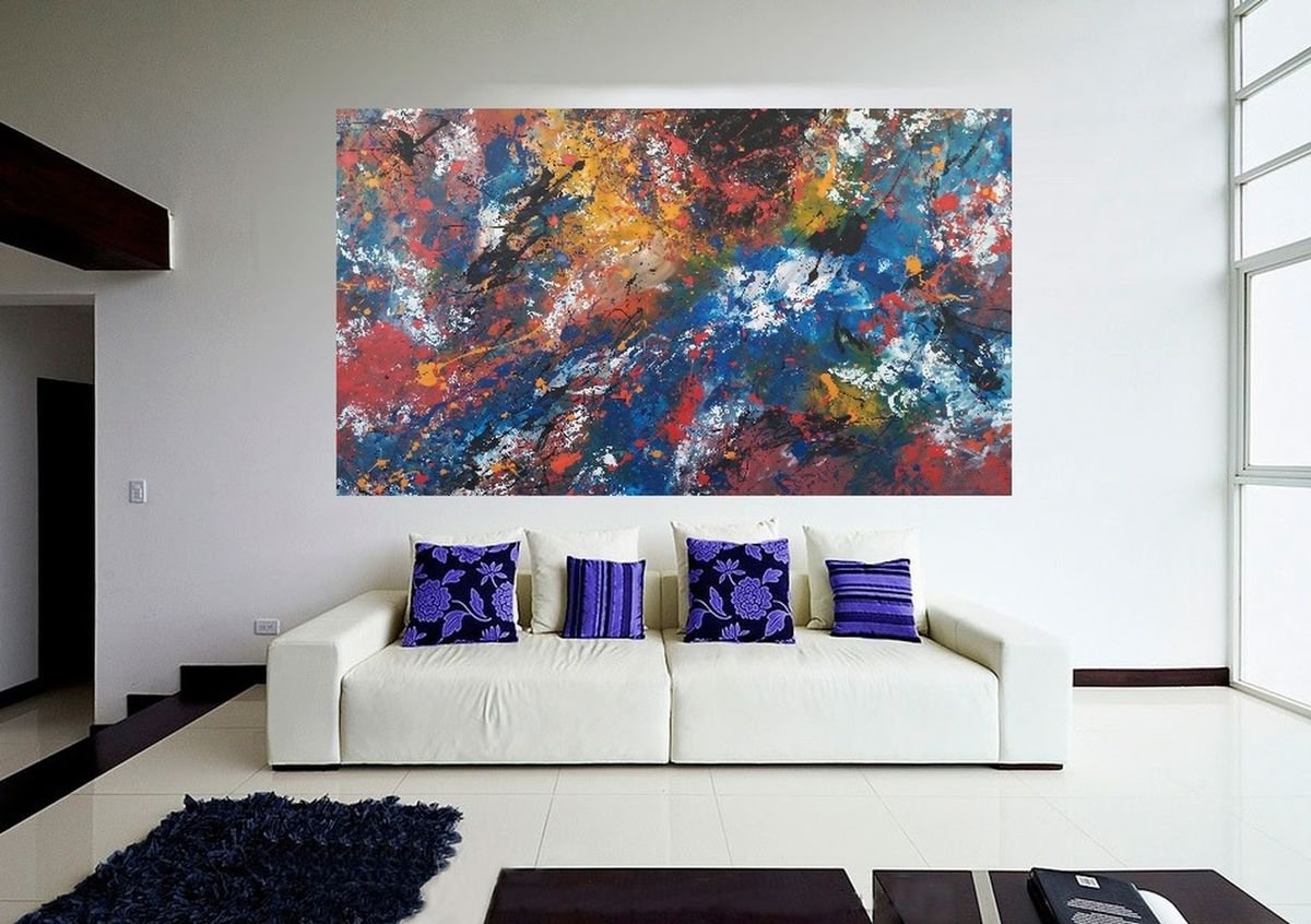 Abstract  ACRYLIC PAINTING on CANVAS by M.Y. by Max Yaskin