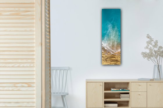 Teal Waves tropical beach painting #53