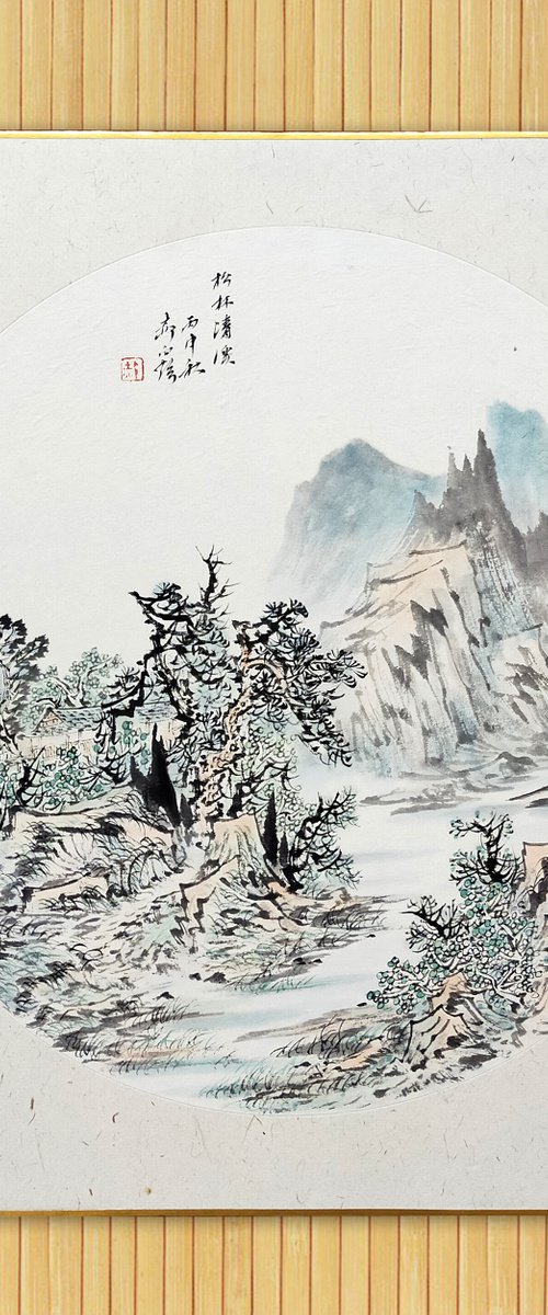 XUAN ART - Chinese landscape painting 43*43cm - 09 by RAN HAO