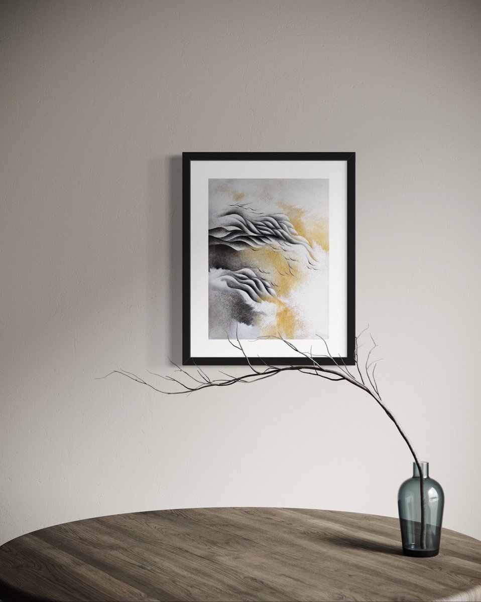 Organic Abstract Acrylic Painting By Francesca Borgo, 17 X 20, Echoes Of Us, Original Artwork