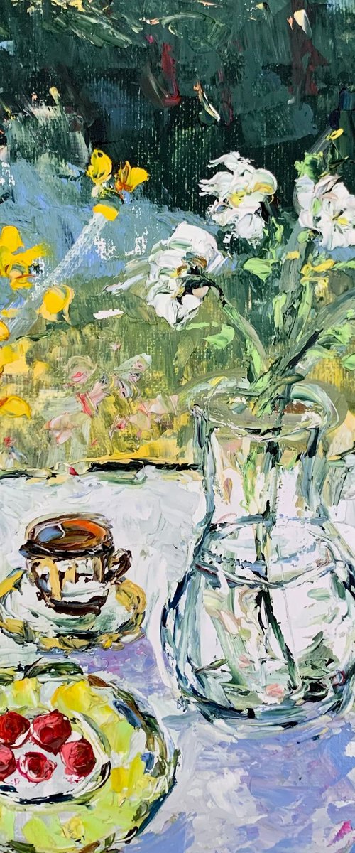 Still life in garden by Vilma Gataveckienė