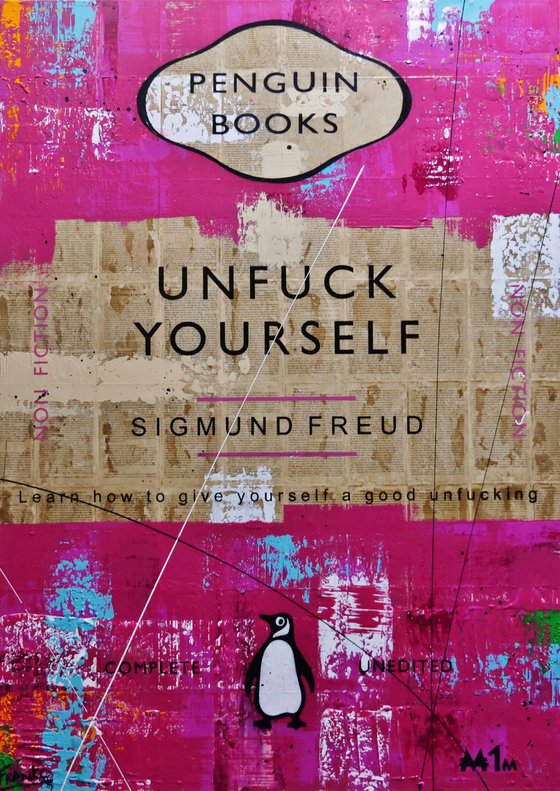 Unfuck... Relaxxxx 140cm x 100cm Unfuck Yourself Book Page Urban Pop Art