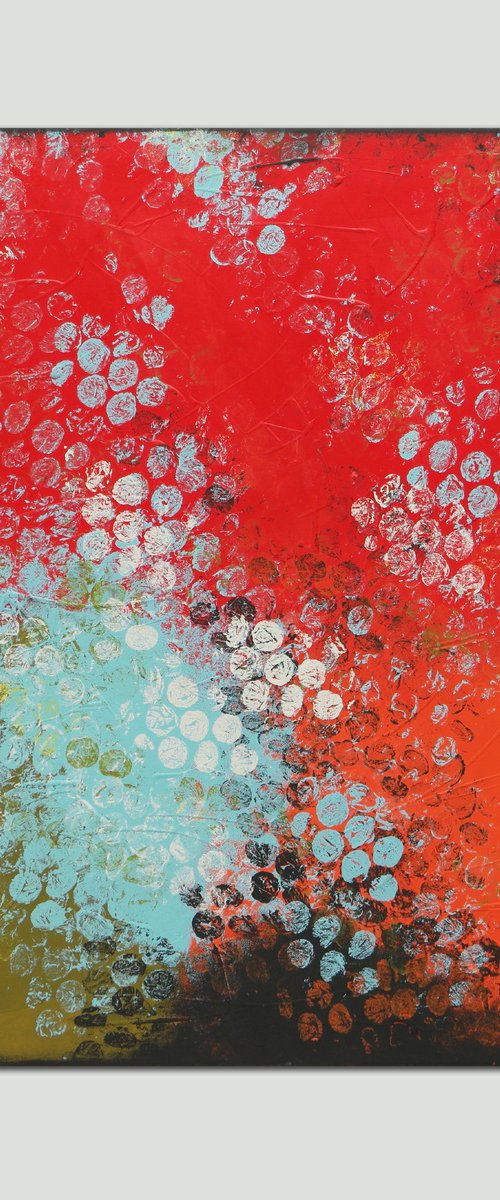 Boiling Bubbles Red &amp; Blue by Ronald Hunter
