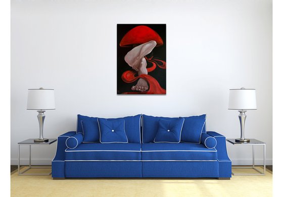 Lady in a red hat
