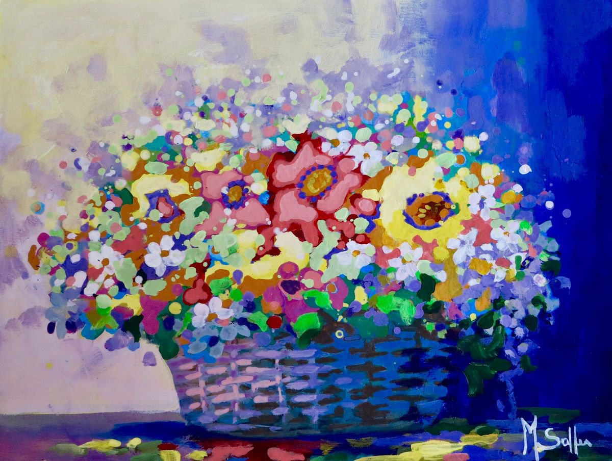 Flowers in the basket 2 by Marilene Salles