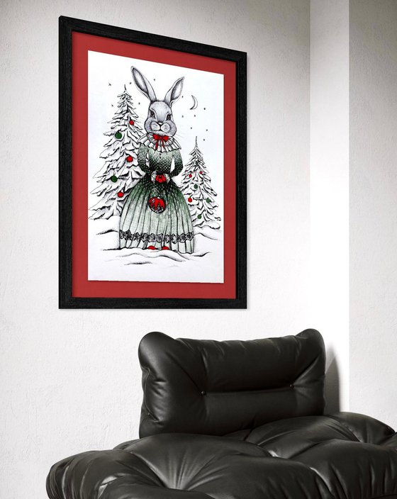 CHRISTMAS LADY BUNNY