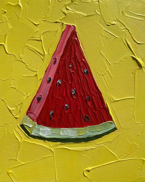 Watermelon slice (yellow) by Guzaliya Xavier