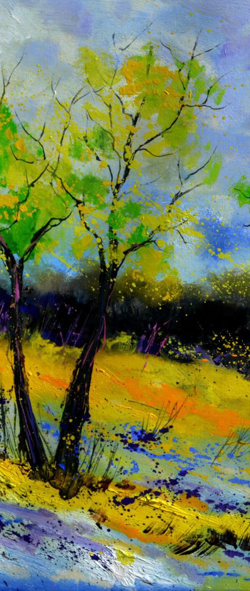 Three trees in spring by Pol Henry Ledent