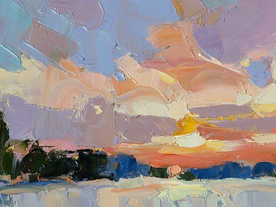 Marshmallow Sky Painting