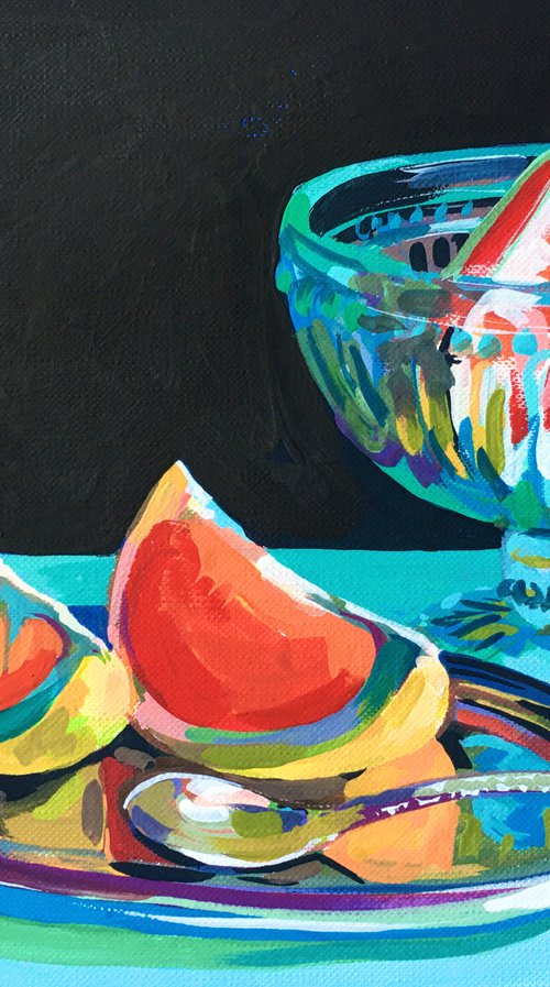 Grapefruit slices by Ole Karako