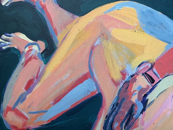 Nude lady relaxing