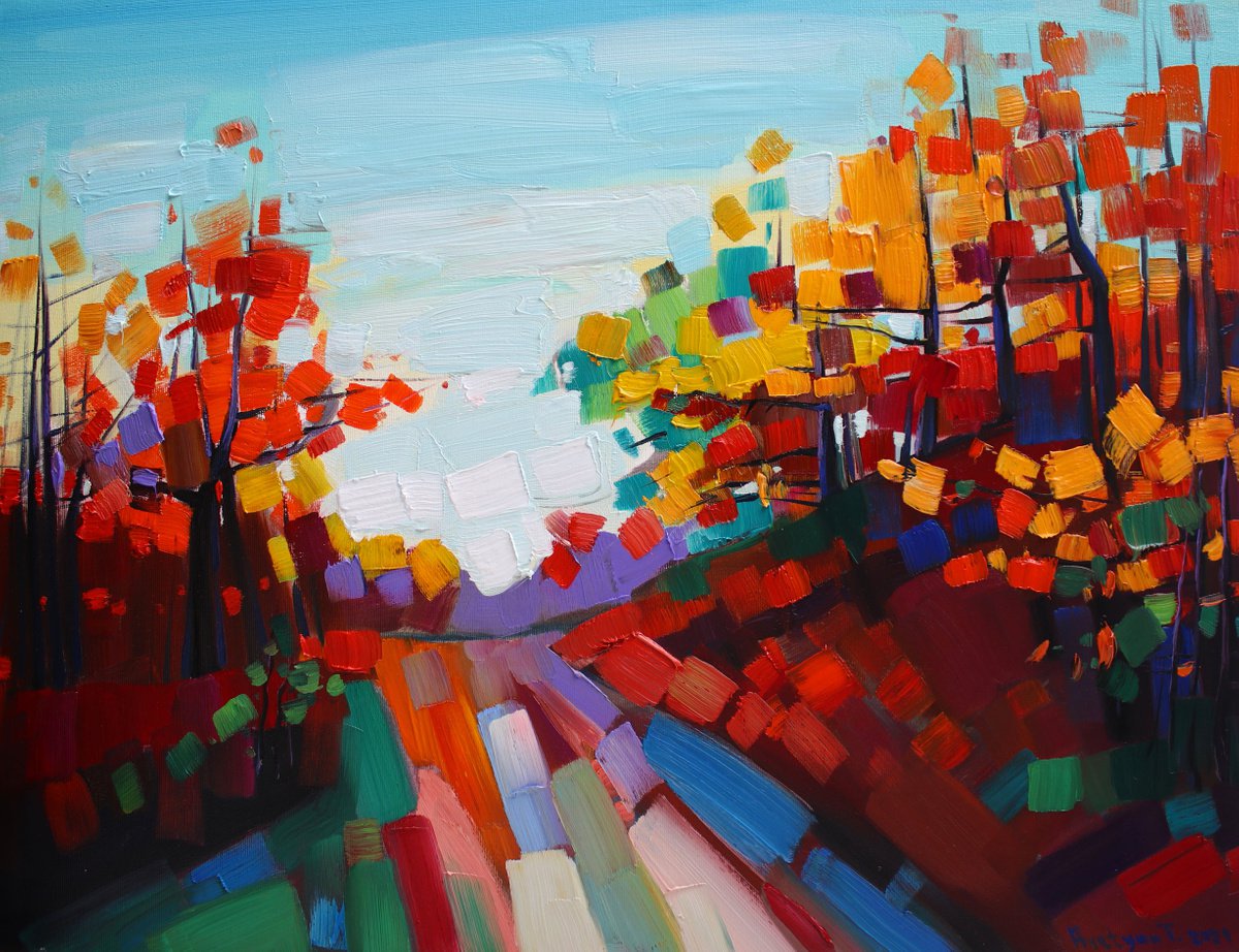 Autumn (50x65cm, oil painting, ready to hang) by Tigran Aveyan