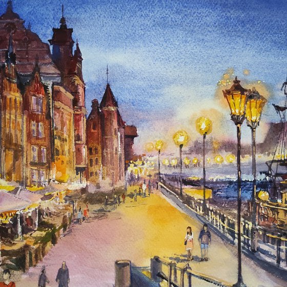 Baltic coast - original watercolor, painting