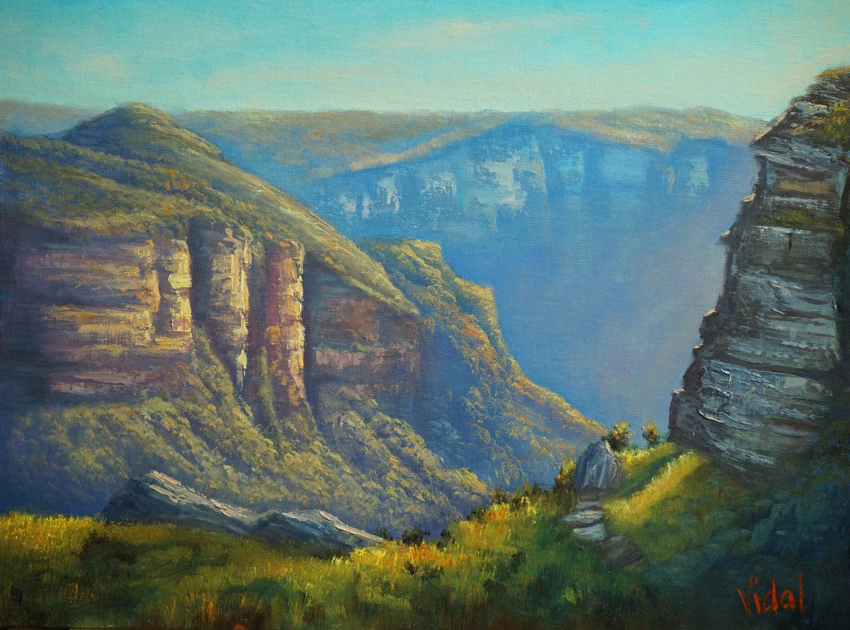 Impressionistic Landscape Oil Painting By Christopher Vidal, 16 X 12, Afternoon At Butterbox Pnt, Original Artwork