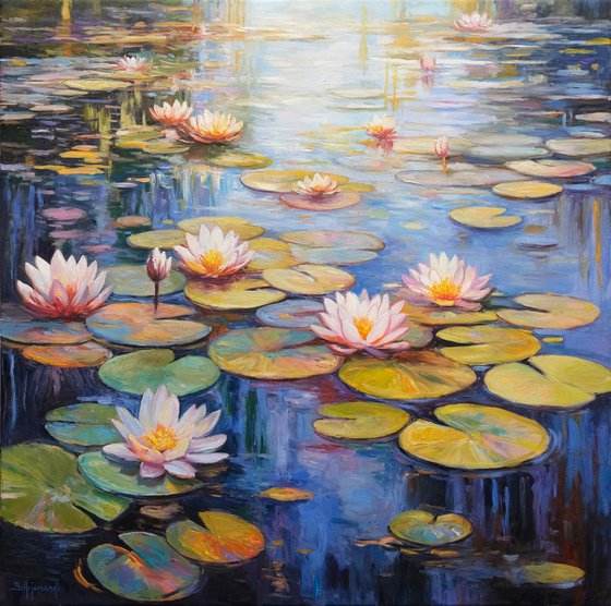 Water Lily Pond Reflections