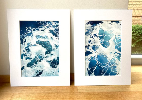 Sea Foam (Diptych)