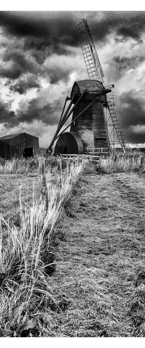 Herringfleet Windmill B&W by Michael McHugh