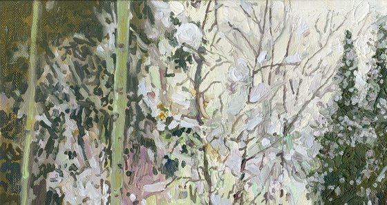 Teremok bathhouse in Abramtsevo in winter