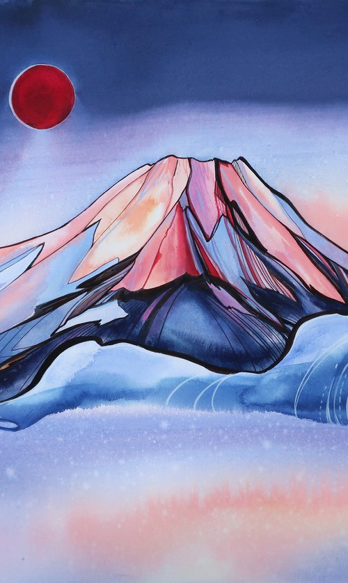 Mountain Fuji by Alla Vlaskina